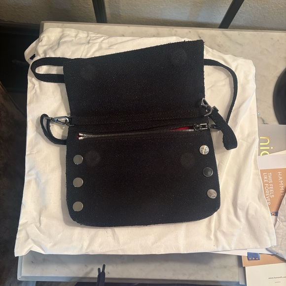Hammitt Black and Red Small VIP gunmetal Crossbody Bag with box - Picture 2 of 16